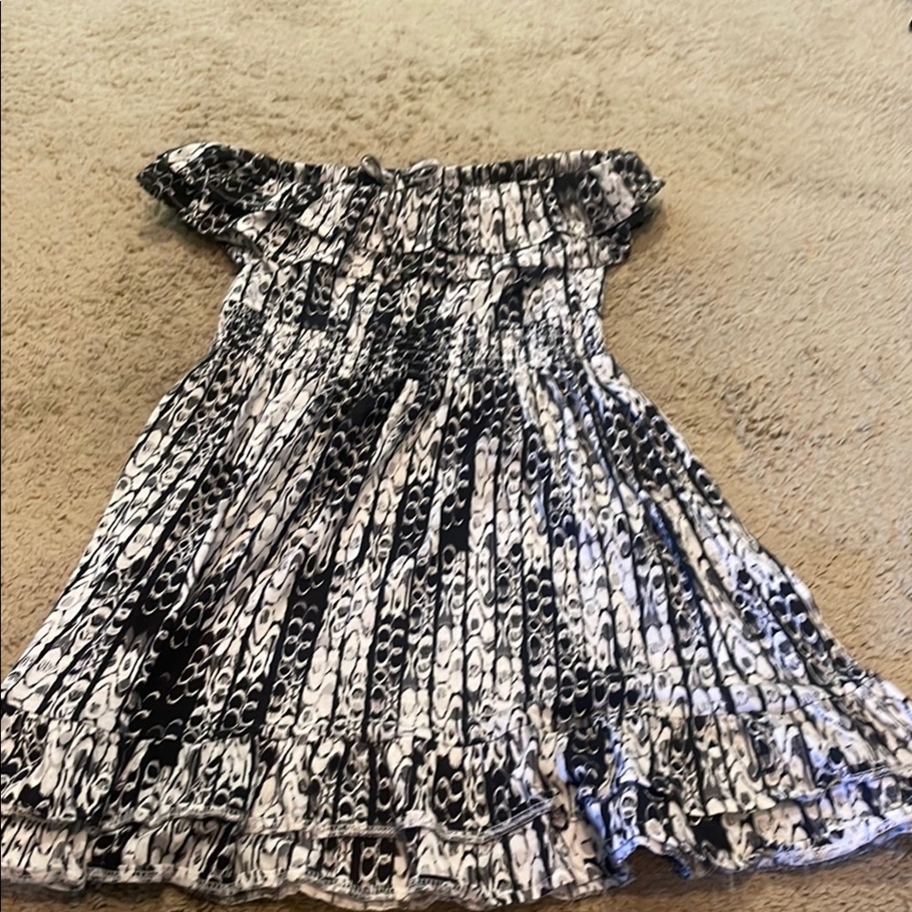OP Black and White Patterned Kids Dress